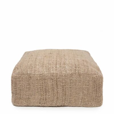 pouf en coton 60x60 cm oh my gee beige