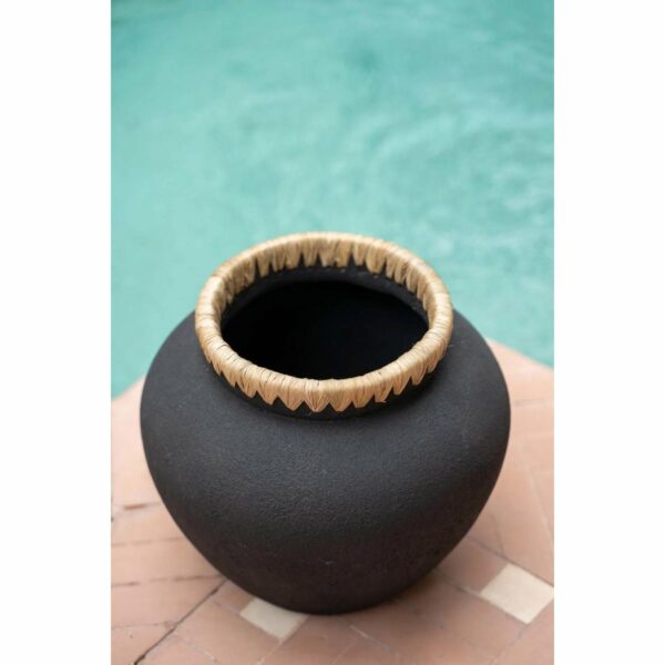 le vase styly noir naturel m