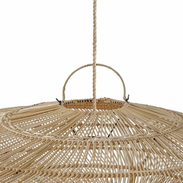 lampe suspendue en rotin naturel macaron xl