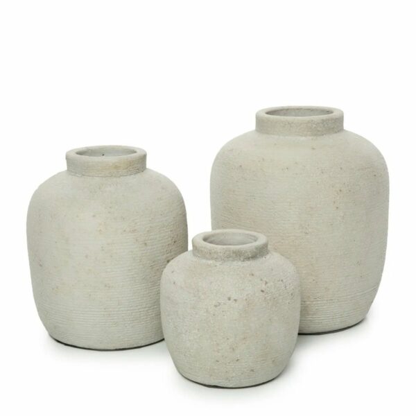 vase peaky texture nervurée terre cuite taille l