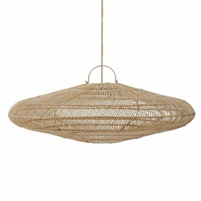 Lampe suspendue en rotin Naturel Macaron XL