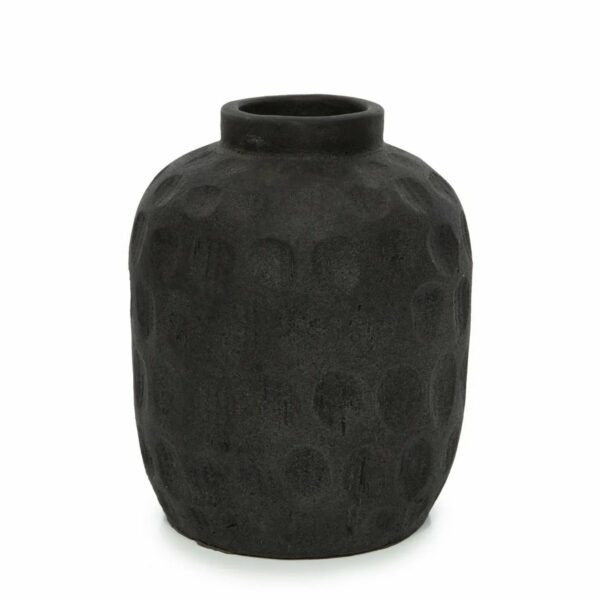 vase décoratif tendance treddy terre cuite noir l