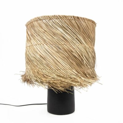 Lampe de table Pandan - Noir Sisal Naturel