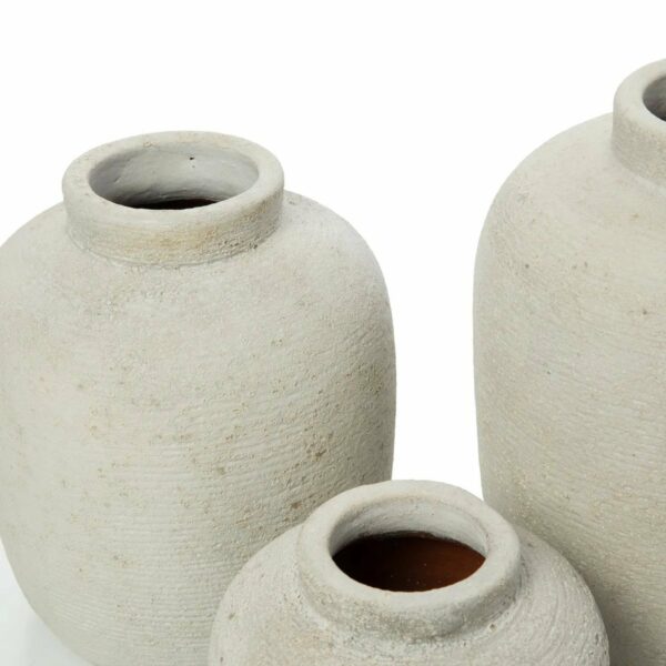 vase peaky texture nervurée terre cuite taille l