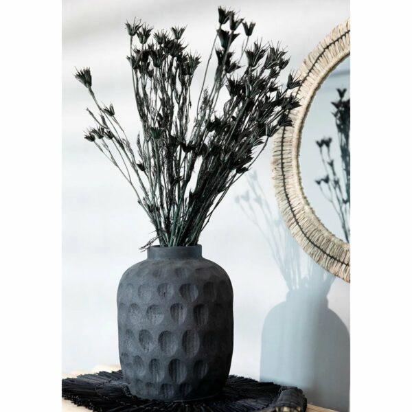 vase décoratif tendance treddy terre cuite noir l