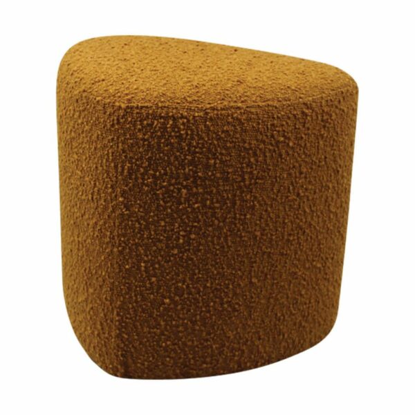 pouf organique tissu bouclette ocre