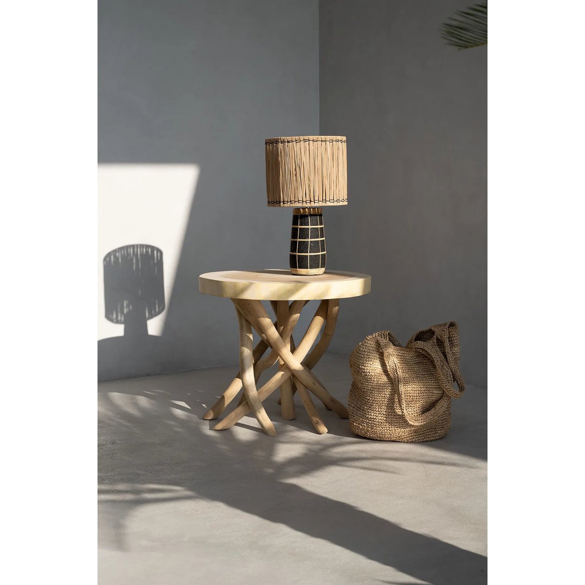 lampe de table'Skiathos' Noire- Naturel et Épuré