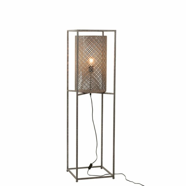 lampadaire de 132 cm straight holes rotin gris