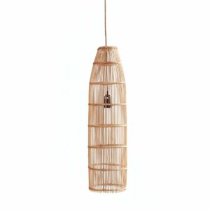 lampe suspendue 90 cm piège à poisson rotin naturel l