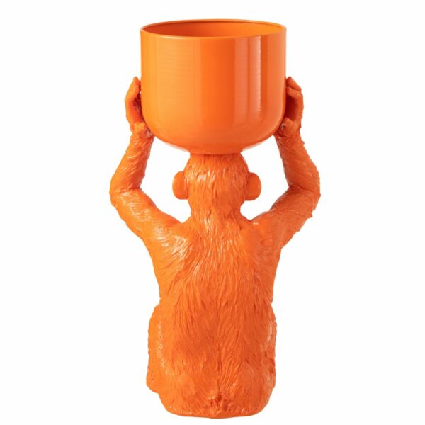 seau à glace monkey poly résine orange