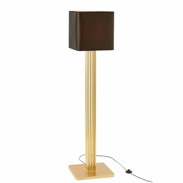 lampadaire design moderna 159 cm métal et or allumé