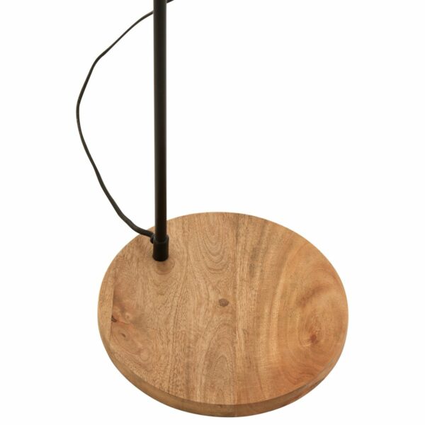 lampe sur pied evy 130 cm metal et bois noir naturel vue base