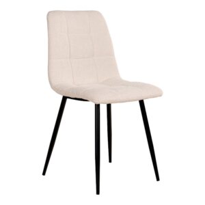 chaises scandinave métal et tissu bouclette