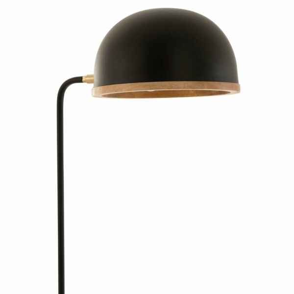 lampe sur pied evy 130 cm metal et bois noir naturel vue abat jour