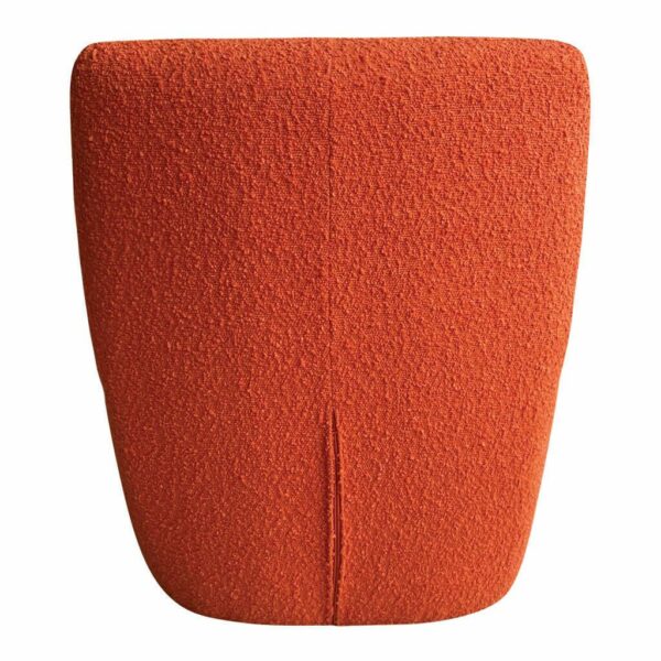 fauteuil vintage orange tissu bouclette