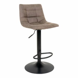 Chaises bar métal Middelfart Velours Marron Clair - lot de 2