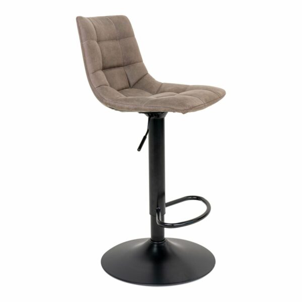 chaises bar métal middelfart velours marron clair lot de 2