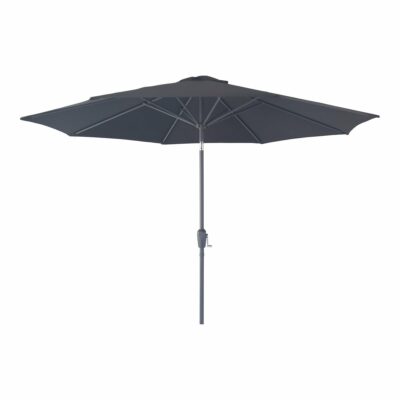 Parasol avec Manivelle et Inclinaison, Mât Métal Noir Ø300 cm