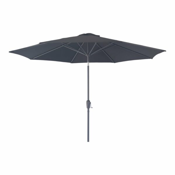 parasol avec manivelle et inclinaison mât métal noir Ø300 cm