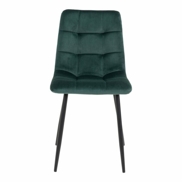 chaise middelfart microfibre vert foncé lot de 2