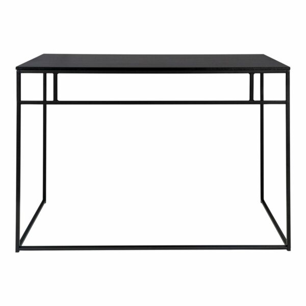 bureau métal noir 100 cm vita plateau noir