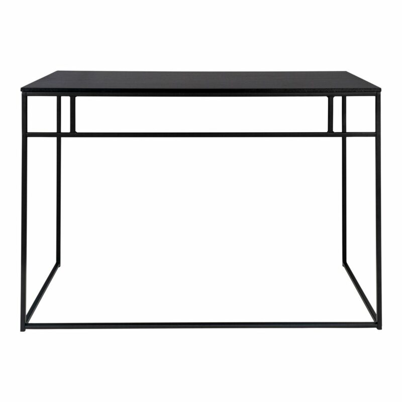 bureau métal noir 100 cm vita plateau noir