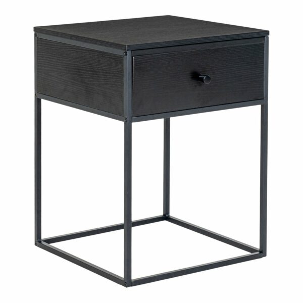 table de chevet vita avec 1 tiroir bois noir