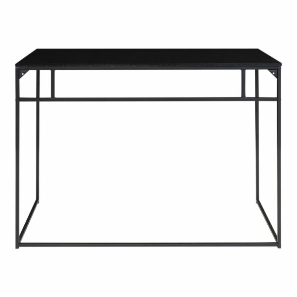 bureau métal noir 100 cm vita plateau noir