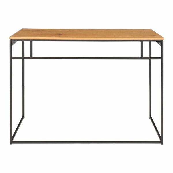 bureau avec structure noire vita 100 plateau aspect chêne