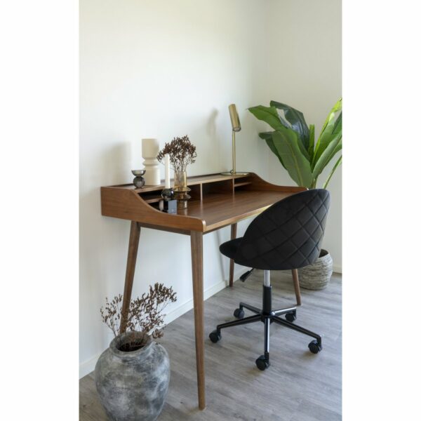 chaise de bureau scandinave geneve velours noir