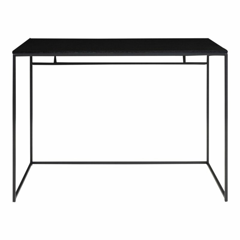 bureau métal noir 100 cm vita plateau noir