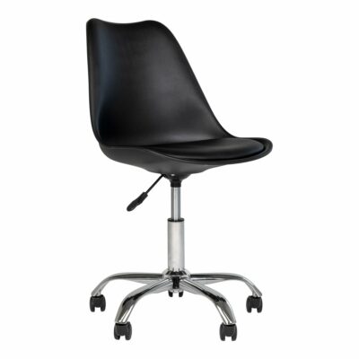 Chaise de bureau Noir Stavenger pieds chrome