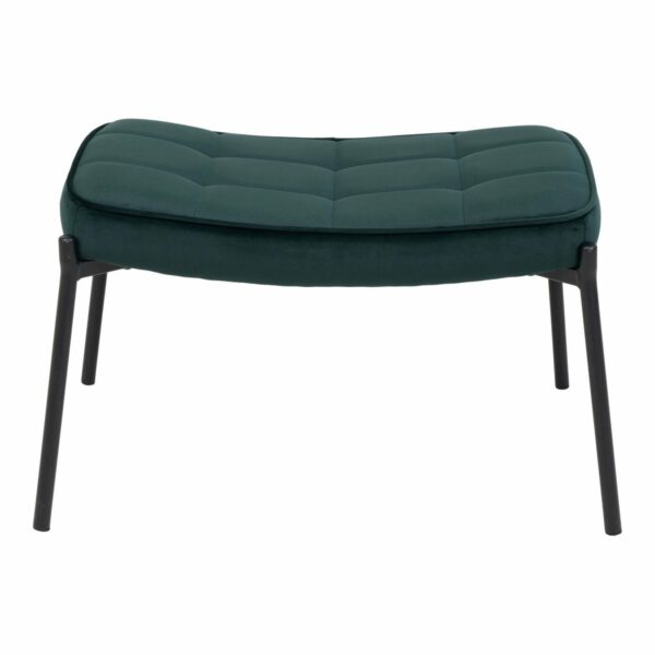 pouf scandinave glagow velours vert face