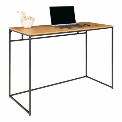 bureau avec structure noire vita 100 plateau aspect chêne