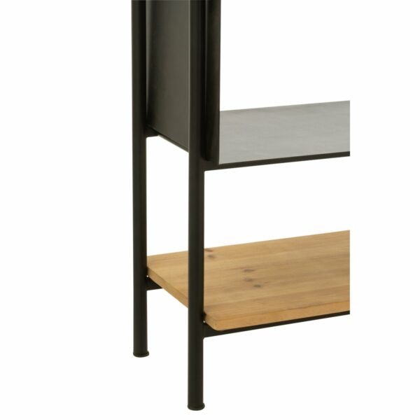 etagère tina 110 x 185 bois et metal noir