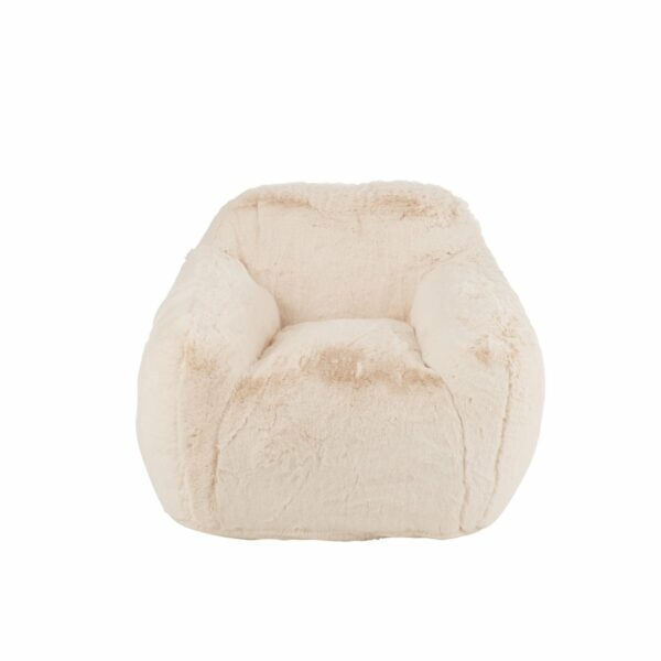 fauteuil cutie tissu poils longs crème