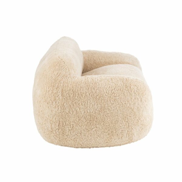 canapé 2 places cutie tissu poils longs beige