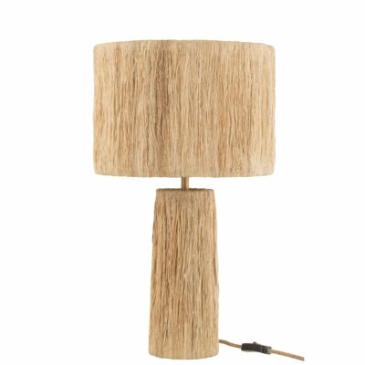 Lampe de table en Feuilles de bananier et jute naturel