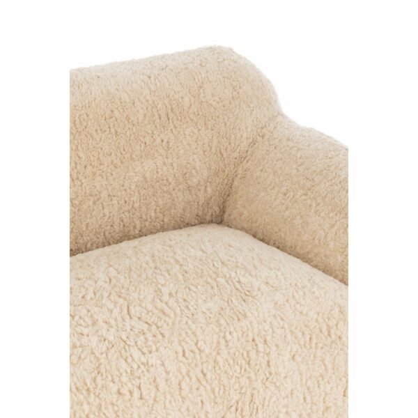 canapé 2 places cutie tissu poils longs beige