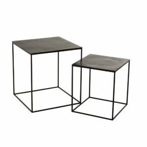 Tables Gigognes carre Oxidize - aluminium et métal