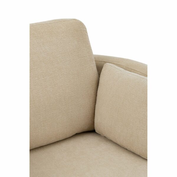 fauteuil pivotant bois de peuplier swin tissu beige