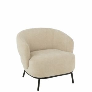 Fauteuil Lounge confort Mars tissu Beige -Élégance et Confort