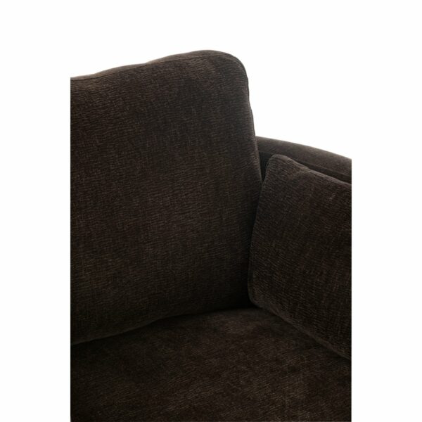 fauteuil pivotant bois de peuplier swin tissu marron foncé