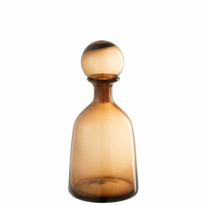 Carafe avec Bouchon Uni décorative Bas Verre Marron S