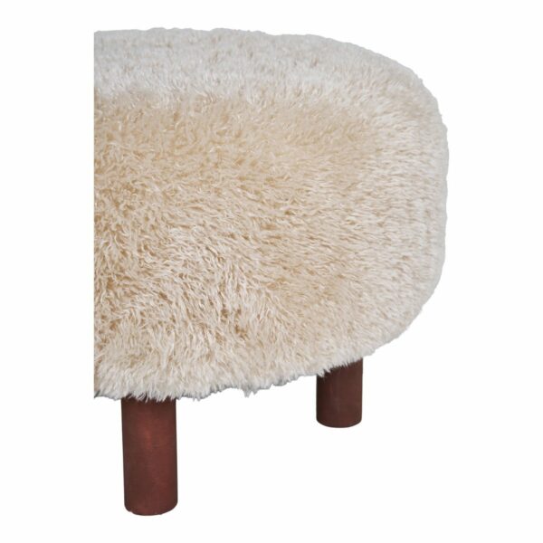 pouf inverness fausse fourrure beige zoom