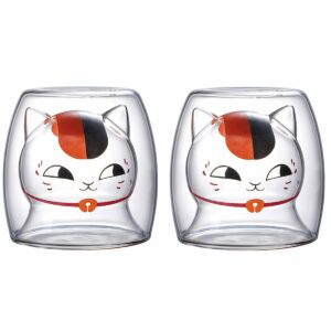 lot de 2 tasses double paroi 250ml chat