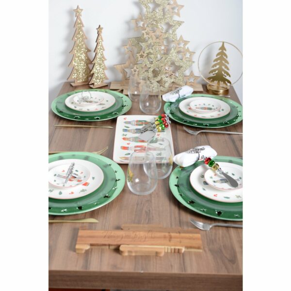 sapin de noël en bois h59cm décoration aulica sur table