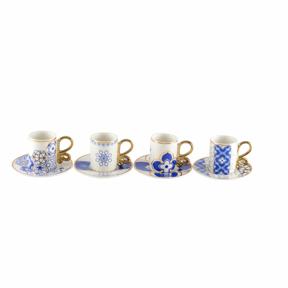 lot de 4 tasses à café empire profil