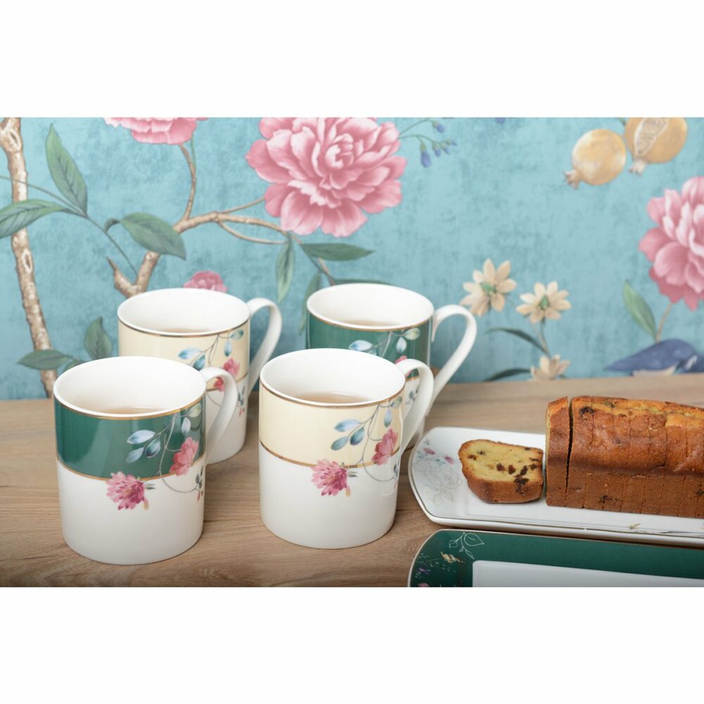 lot de 4 mugs floral