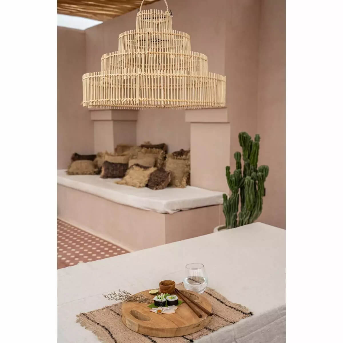 suspension wedding cake rotin naturel m décor